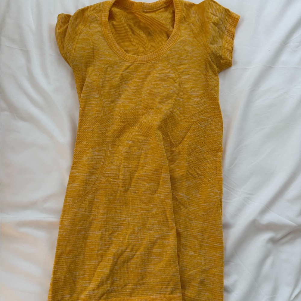 Lululemon Yellow Short Sleeve Shirt